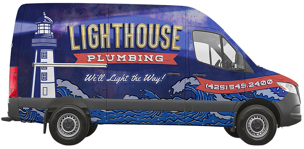 Lighthouse Plumbing Van in King County